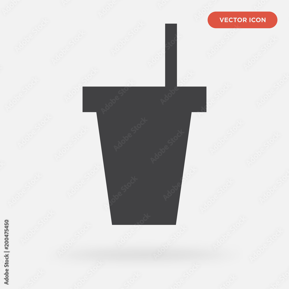 plastic cup icon isolated on grey background, in black, vector icon illustration plastic cup icon isolated on grey background, in black, vector icon illustration