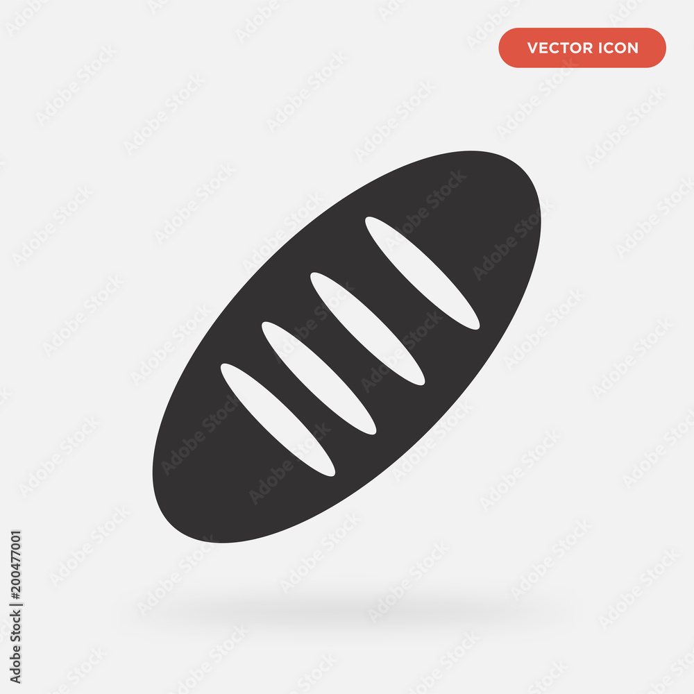 bread icon isolated on grey background, in black, vector icon illustration bread icon isolated on grey background, in black, vector icon illustration