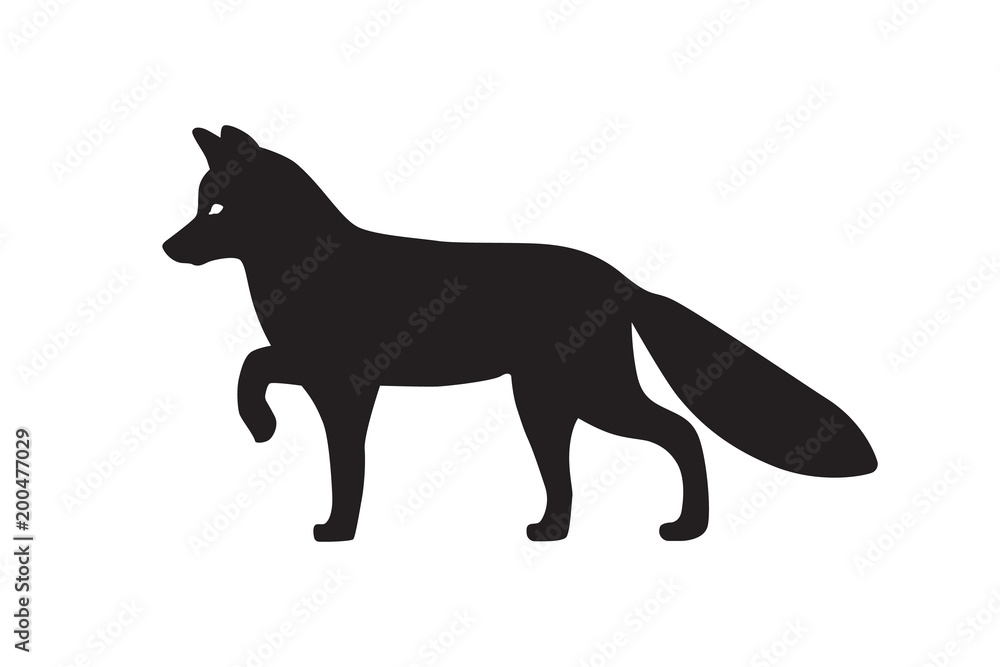 Vector illustration polar fox. Laser cutting Vector illustration polar fox. Laser cutting