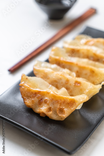 Japanese gyoza or dumplings snack