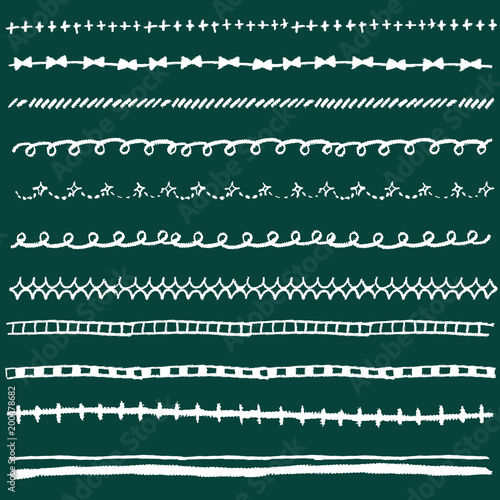 手書き チョークとクレヨンの素材 線1 黒板 Stock イラスト Adobe Stock