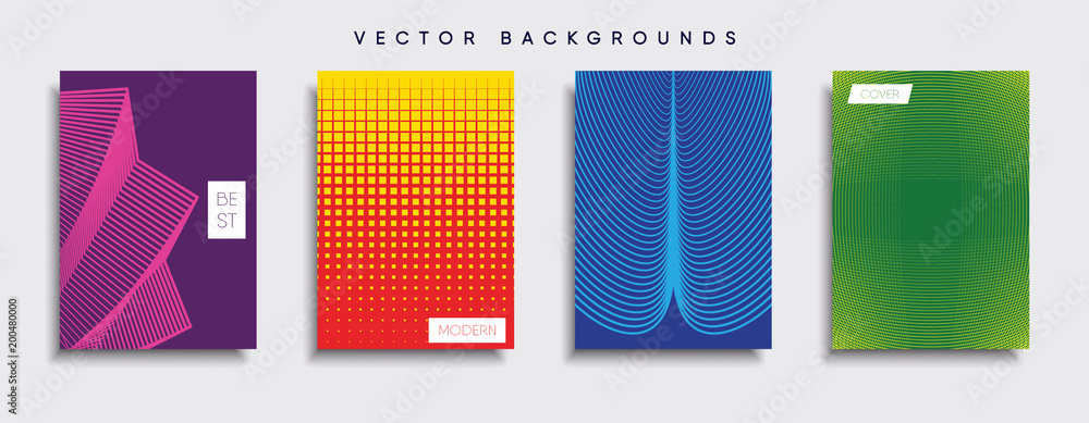 Vector cover designs. Future Poster template. Smartphone modern background set.