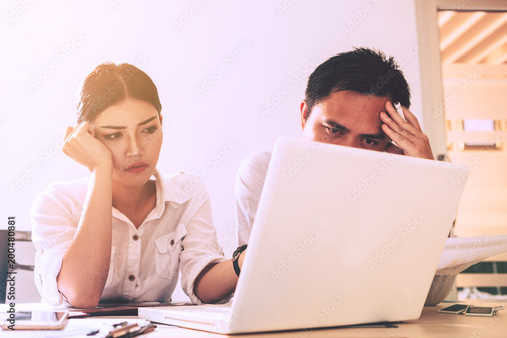 Stressed business concept, business decision for strategy startup of business investment Stressed business concept, business decision for strategy startup of business investment