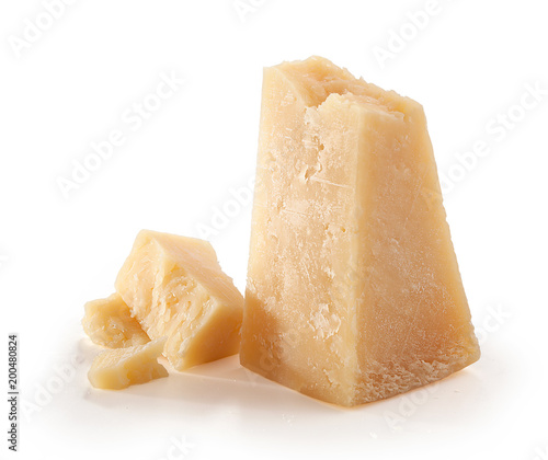 Pieces of parmesan cheese