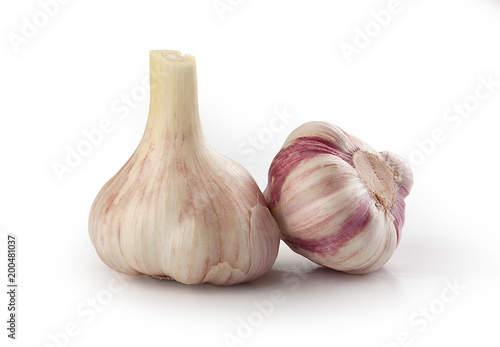 Two garlic's heads