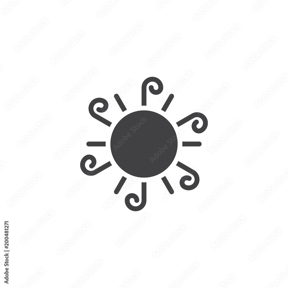 Spring sun vector icon. filled flat sign for mobile concept and web design. Warm season simple solid icon. Symbol, logo illustration. Pixel perfect vector graphics Spring sun vector icon. filled flat sign for mobile concept and web design. Warm season simple solid icon. Symbol, logo illustration. Pixel perfect vector graphics