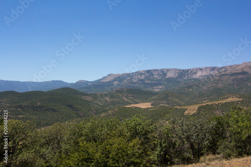 Mountain landscape on a clear summer day on the peninsula of Crimea.