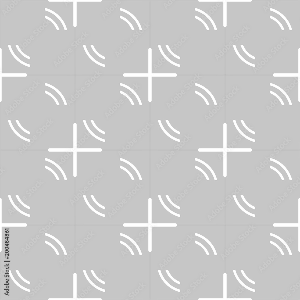 Gray and white geometric ornament. Seamless pattern Gray and white geometric ornament. Seamless pattern