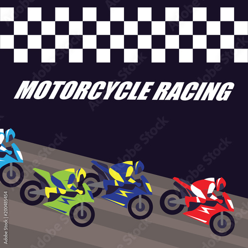 motorcycle racing poster and banner. vector illustration