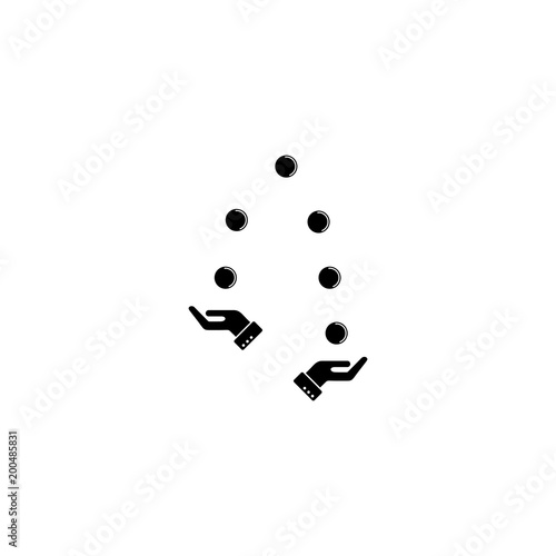 Juggling ball vector icon