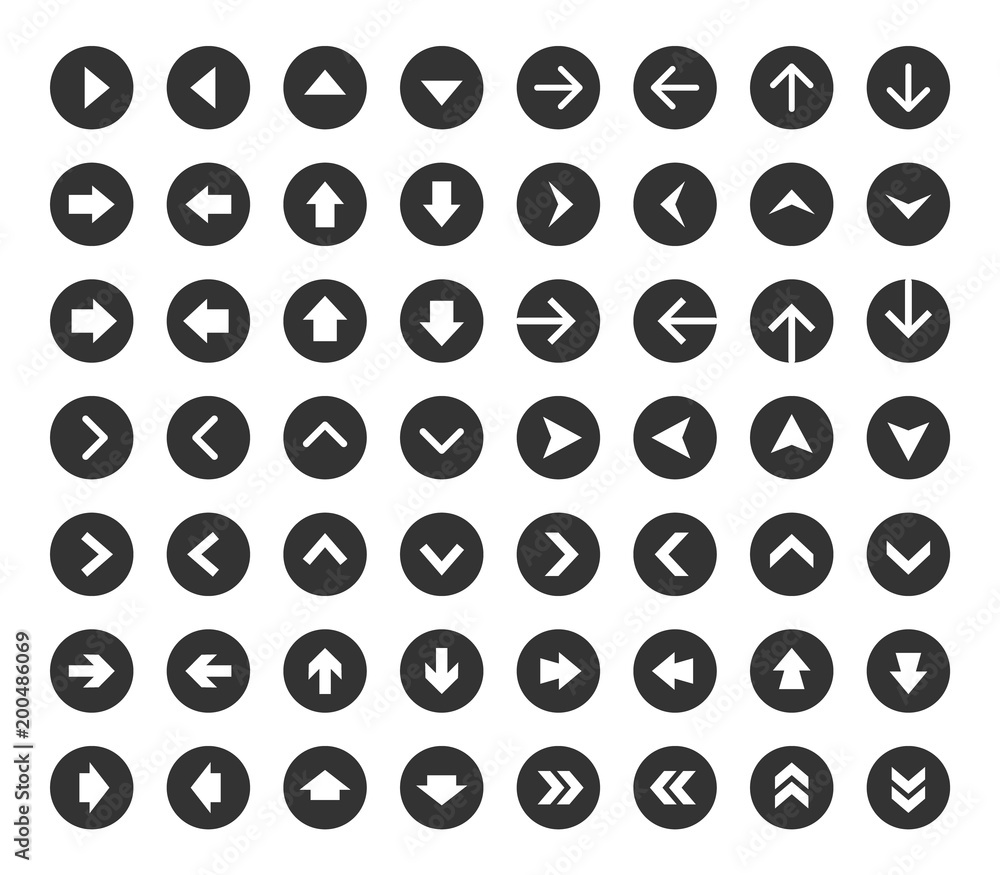 arrow signs and icons set, vector illustration arrow signs and icons set, vector illustration