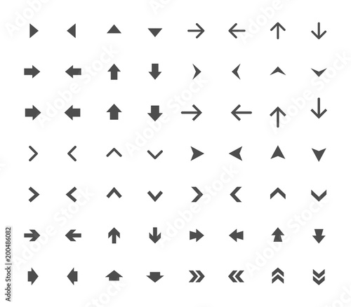 Arrow Icon vector Set, black arrows sign