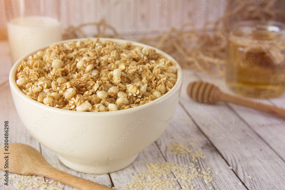 Cooked whole porridge oats in white ceramic bowl.Healthy breakfast.Oatmeal Cooked whole porridge oats in white ceramic bowl.Healthy breakfast.Oatmeal