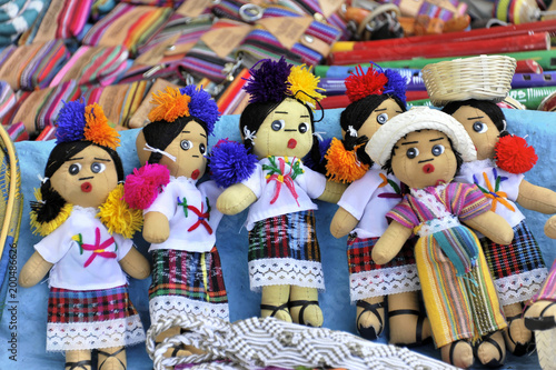 Puppen, Souvenirs, Verkaufsstand, Palenque, Chiapas, Mexiko, Mittelamerika