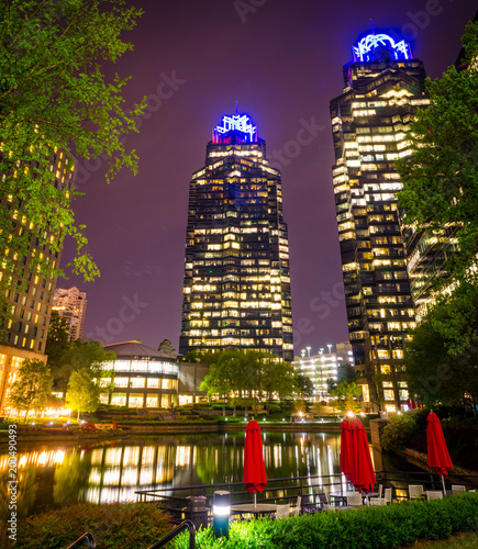 Εκτύπωση καμβά Sandy Springs georgia perimeter mall towers architecture city skyline night long