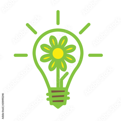 Electric Light Bulb Lamp. Symbol of bright idea. Linear vector illustration with editable line
