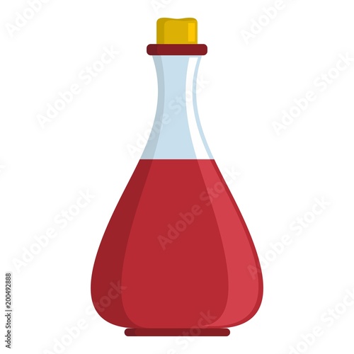 Wine bottle icon. Flat illustration of wine bottle vector icon for web