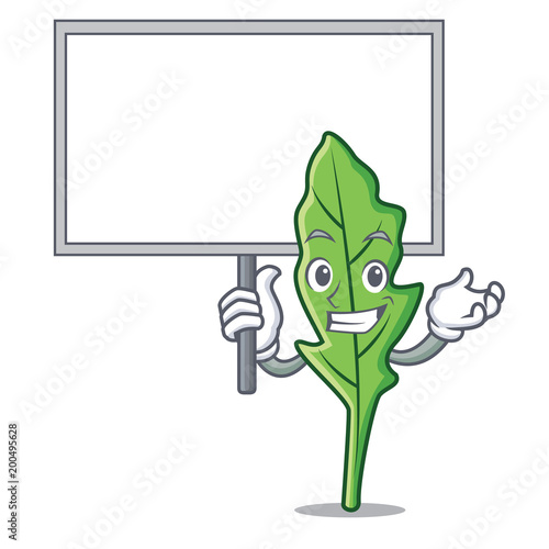 Bring board arugula character cartoon style
