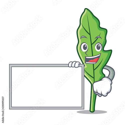 With board arugula character cartoon style