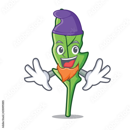 Elf arugula character cartoon style
