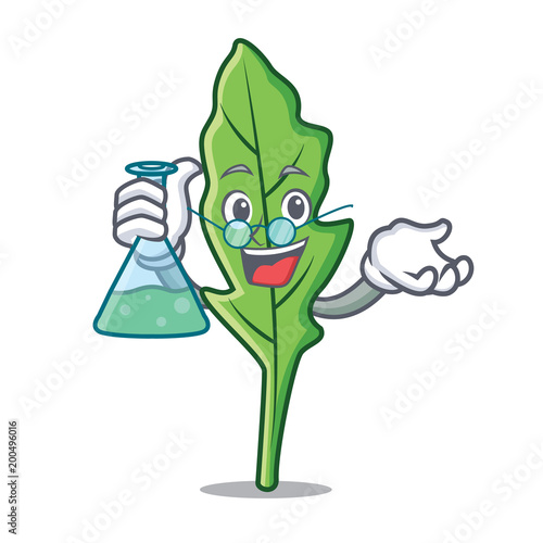 Professor arugula character cartoon style