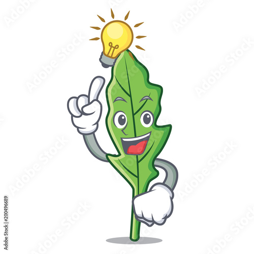 Have an idea arugula mascot cartoon style