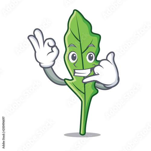 Call me arugula mascot cartoon style