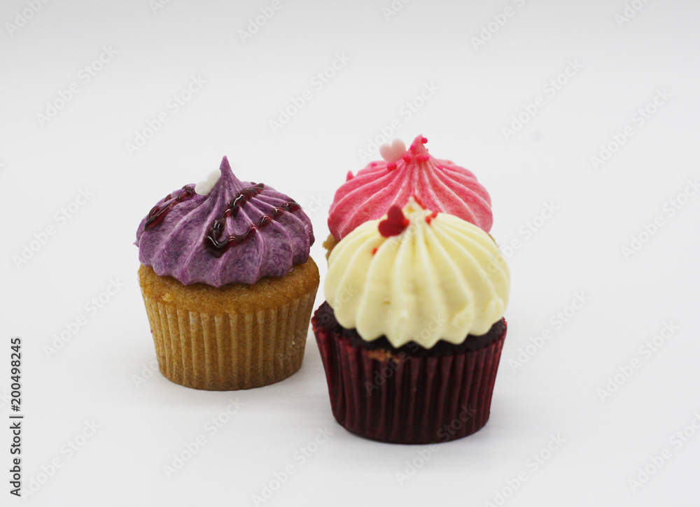 Cupcakes on a white background Cupcakes on a white background