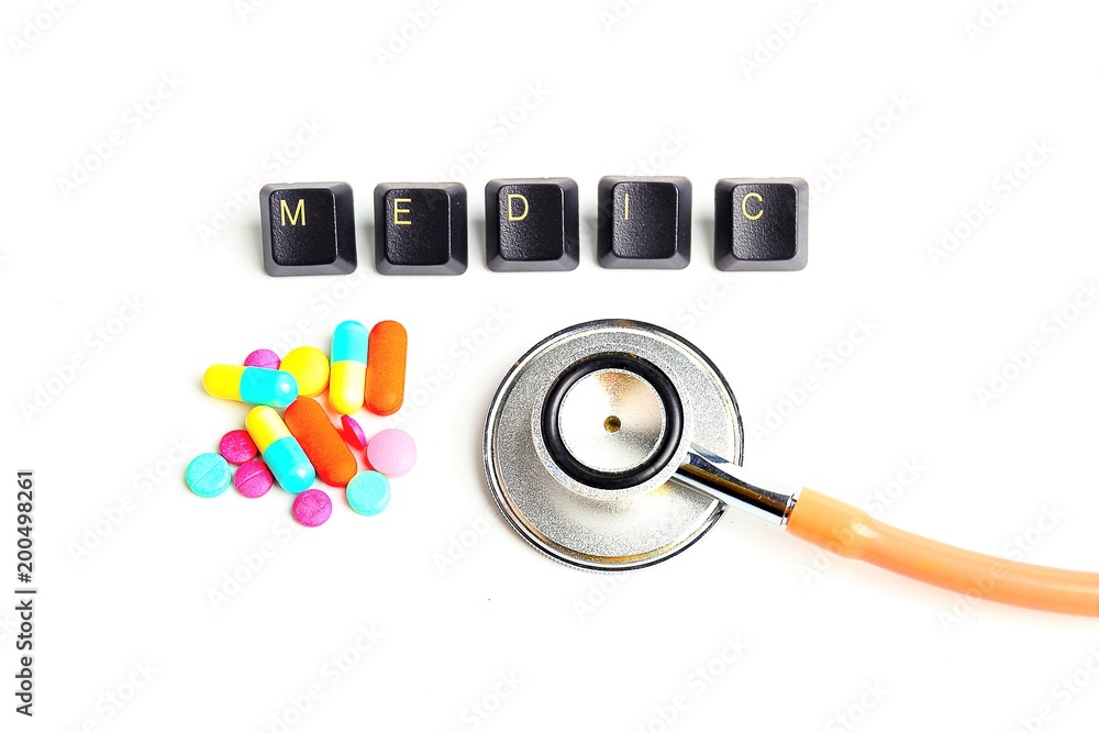stethoscope,tablets pills capsule with word public health concept isolated on wooden background stethoscope,tablets pills capsule with word public health concept isolated on wooden background