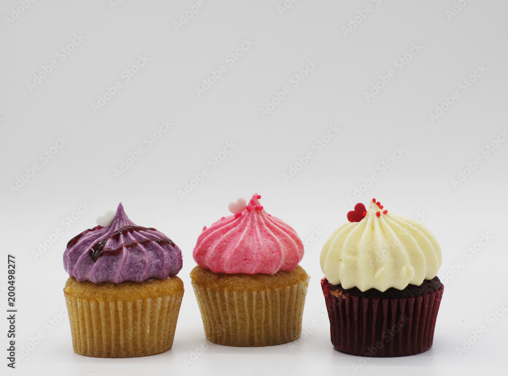 Cupcakes on a white background Cupcakes on a white background