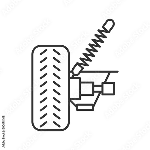 Car suspension linear icon