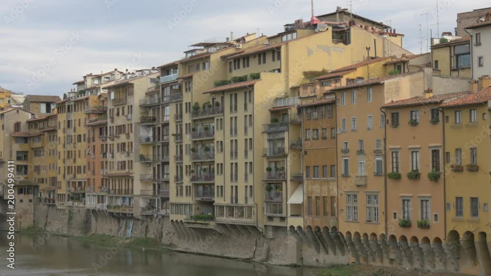 Buildings by a river