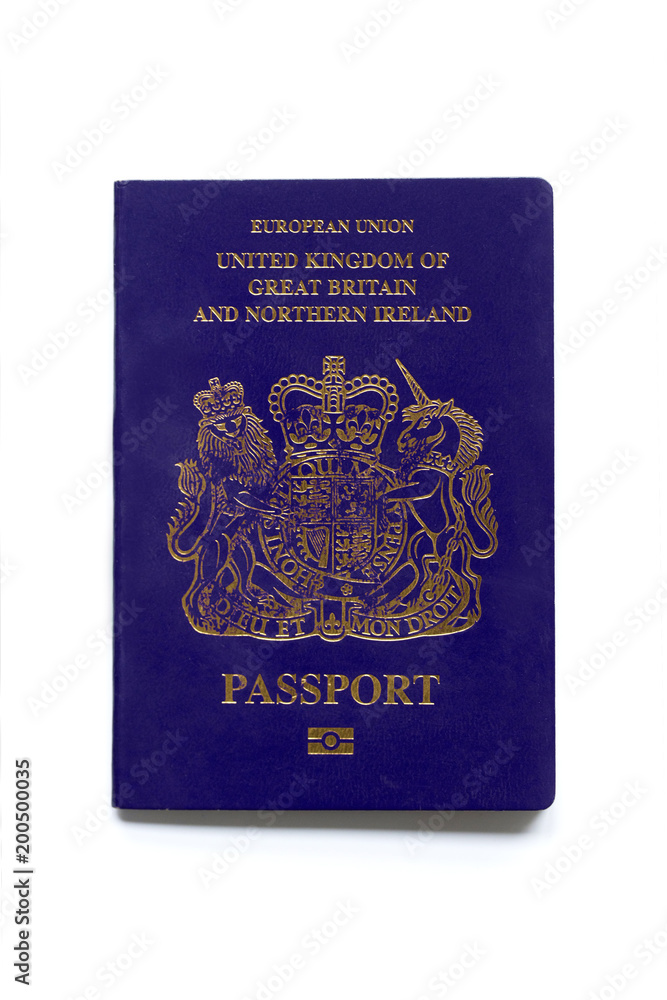 Naklejka premium Blue passport of the United Kingdom