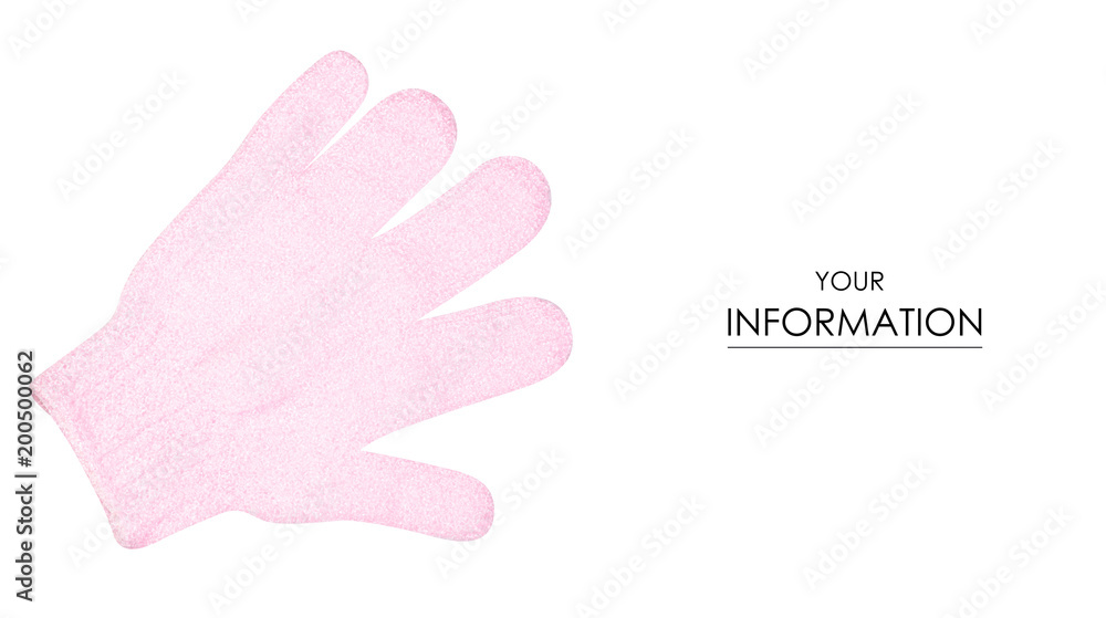 Obraz premium Pink loofah bath sponge glove pattern