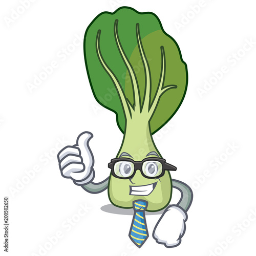 Businessman bok choy character cartoon