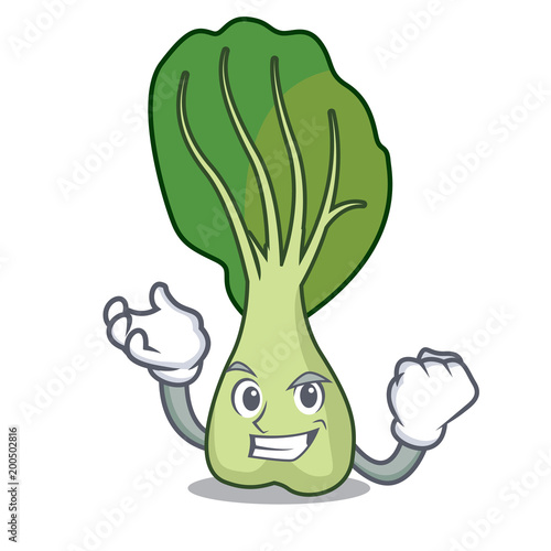 Successful bok choy character cartoon