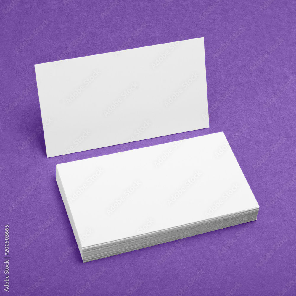 Blank business cards on purple background. Blank business cards on purple background.