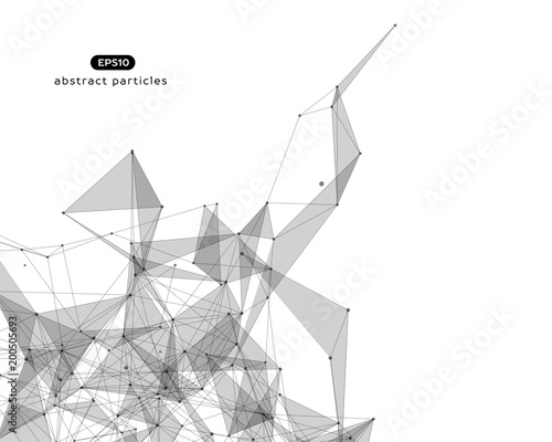 Vector background with abstract particles.