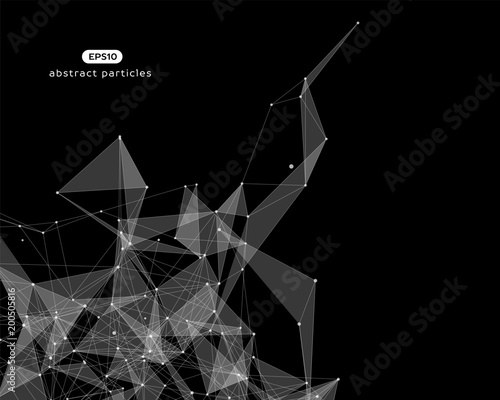 Vector background with abstract particles.