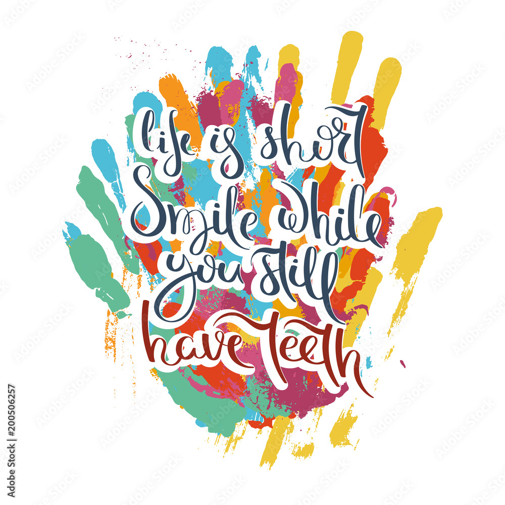 Obraz premium Hand drawn motivation quote. Creative vector typography concept for design and printing. Ready for cards, t-shirts, labels, stickers, posters.