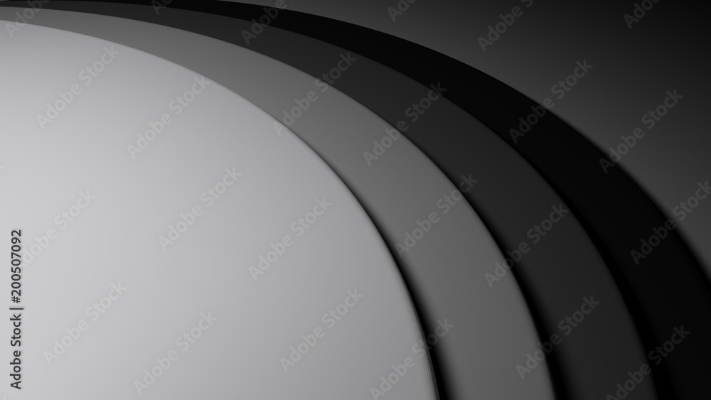 3D background black and white circles - 3D rendering 3D background black and white circles - 3D rendering