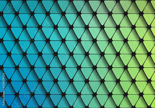 Green-Blue grait of Flat geometric triangle wallpaper