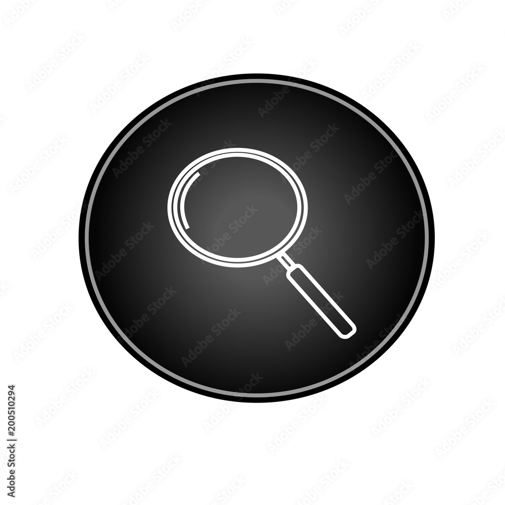 Search button icon. Vector illustration on white background. Search button icon. Vector illustration on white background.