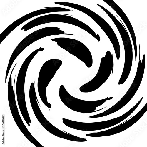 Abstraction vortex in a black - white colors
