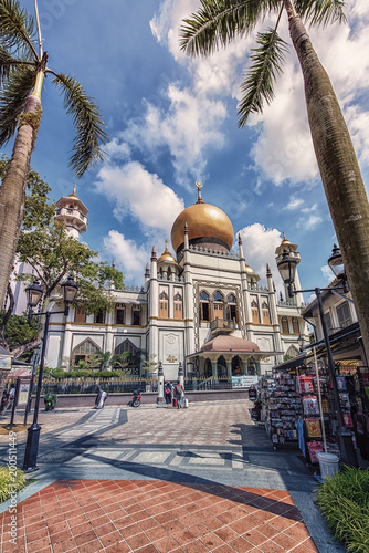 Photography Sultan mosque in Singapore city