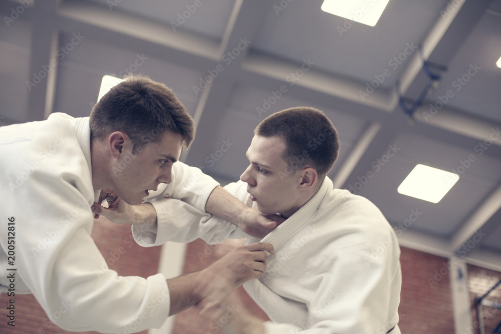 Fototapeta premium Judo class between two men.