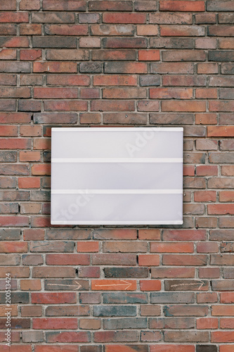 Wallpaper Mural Brick wall with empty light box for marketing message Torontodigital.ca