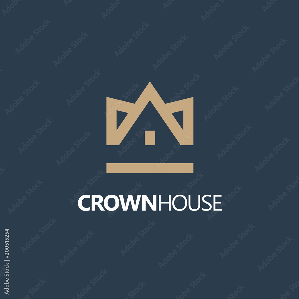 Vector house logo design template. Crown House. Real Estate, Building, Construction and Architecture. Vector house logo design template. Crown House. Real Estate, Building, Construction and Architecture.