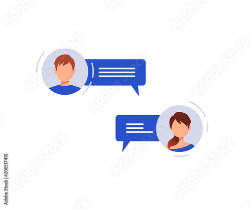 Social networking concept. Chatting