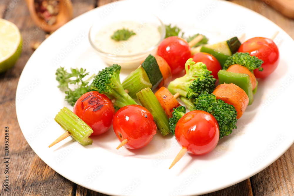 roasted vegetable and dip